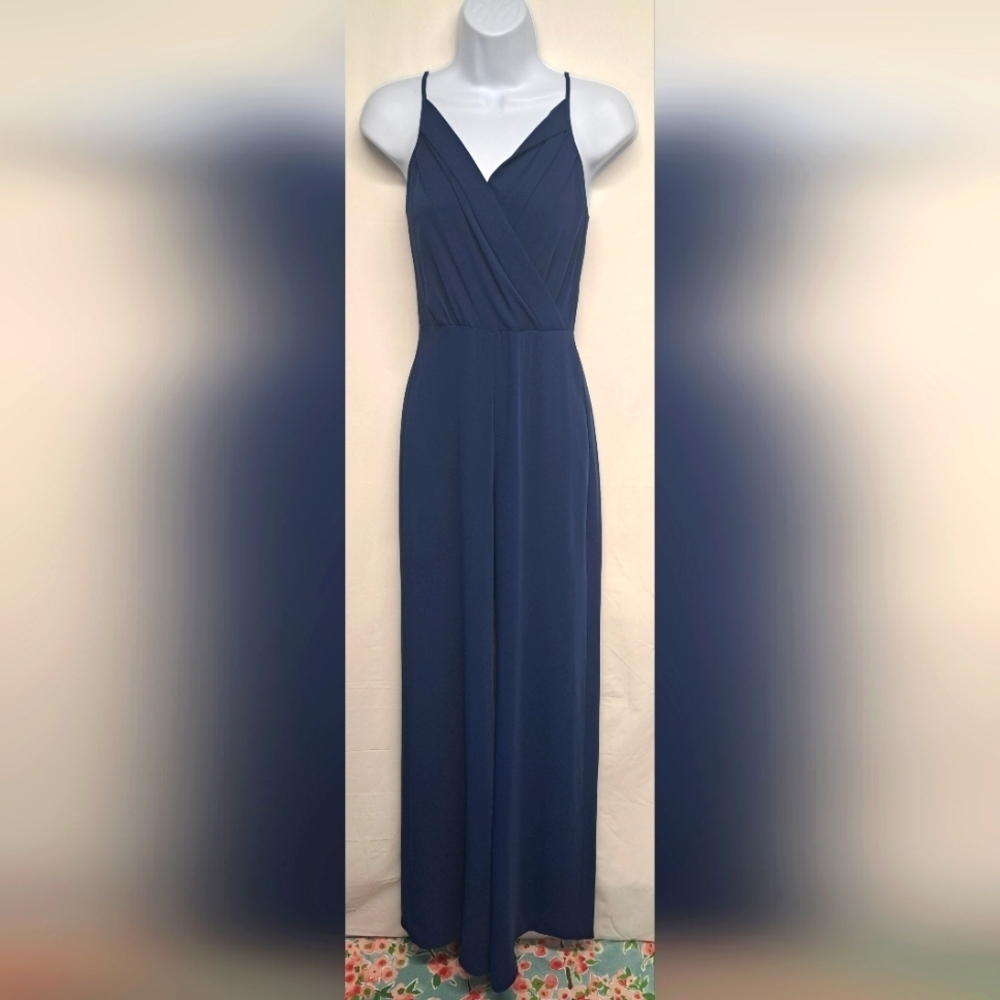 Amanda Uprichard New York Midnight Blue Jumpsuit Romper Elegant S Like New